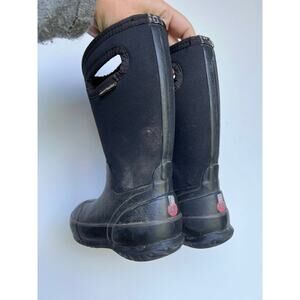 Copied - Kids Insulated Black bogs size 10 rain, birds, winter boots, mud boots